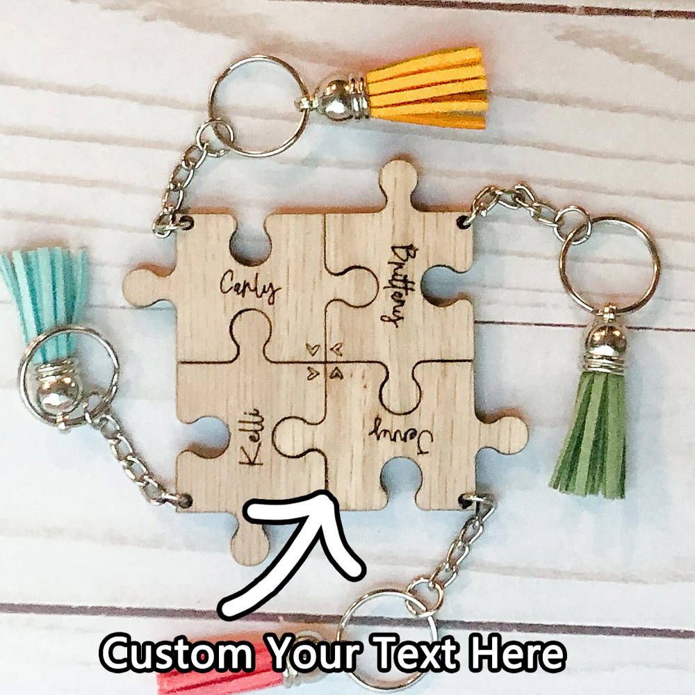Woodworking Laser - Custom Keychain - Personalized PMMA Puzzle