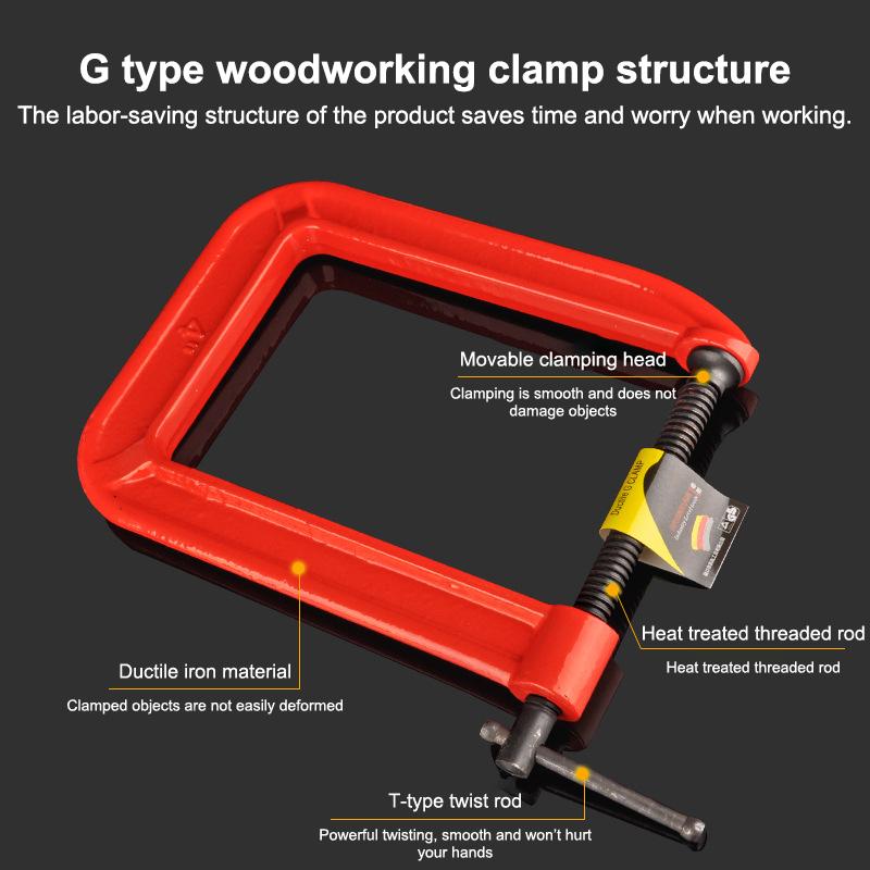 Woodworking Clamp - G Clamp Deep Reach C Clamp