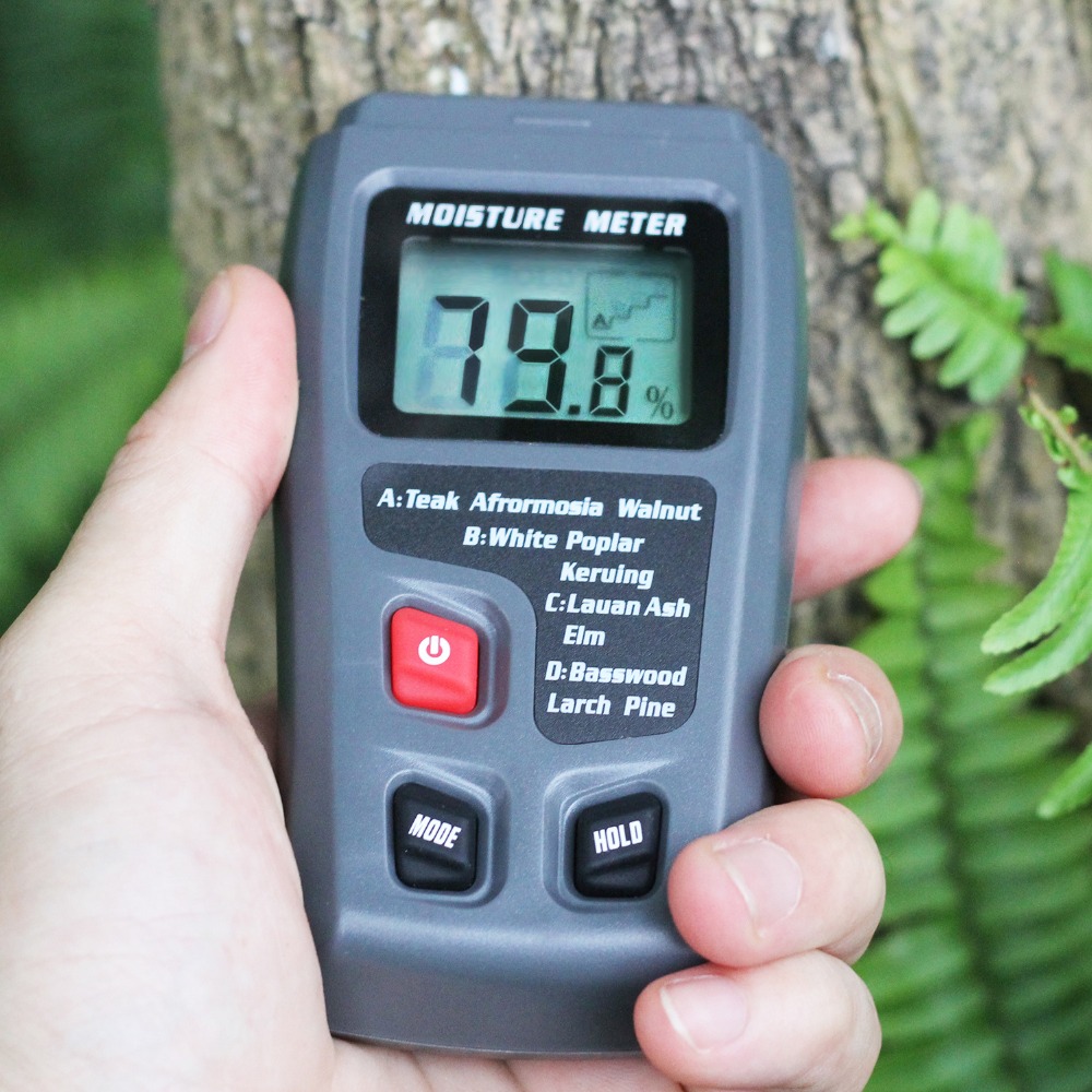 Lumber Woodworking - Handheld Hygrometer Lumber Detector EMT01 with