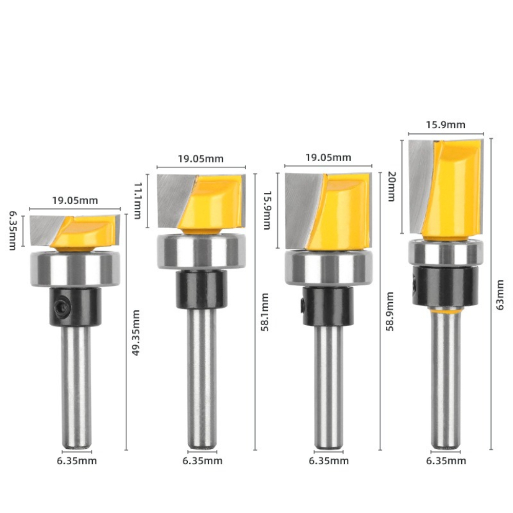 1/4Inch Shank Flush Trim Route - Woodworking Router Templates ulasan dan harga
