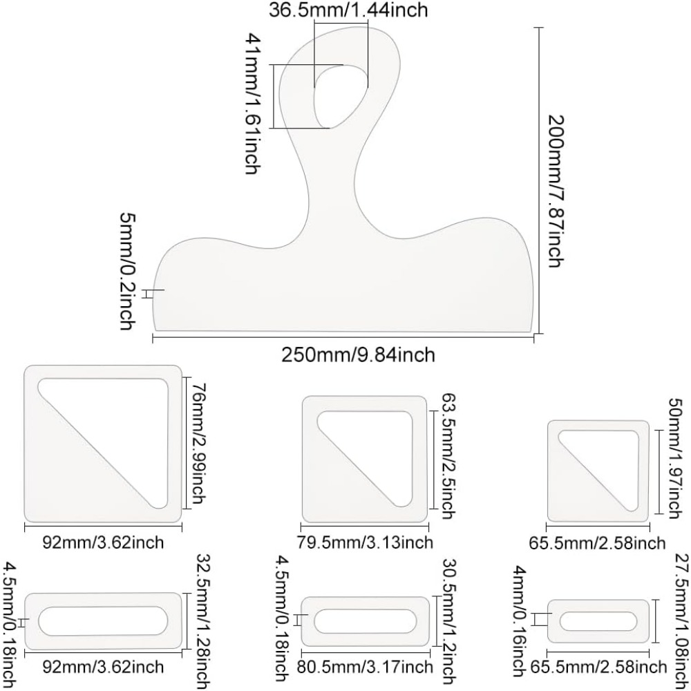 7Pcs Charcuterie Template Acry - Woodworking Router Templates ulasan dan harga