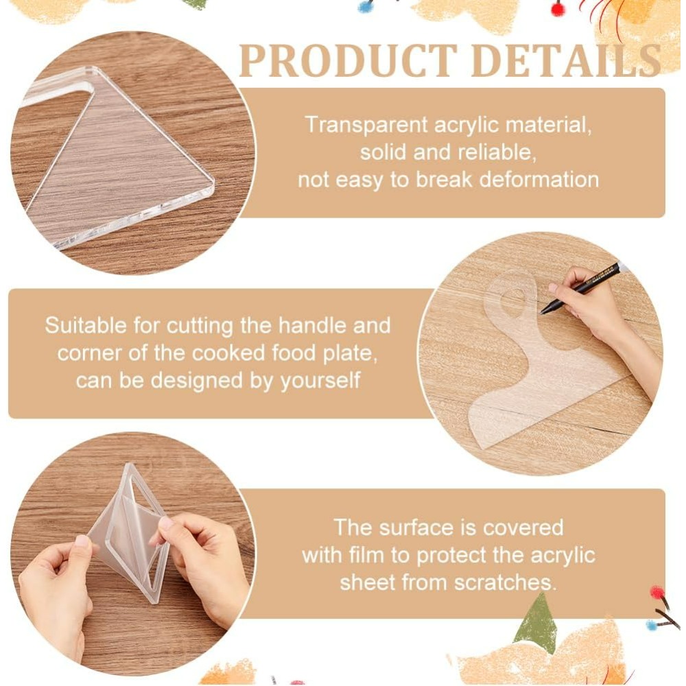 7Pcs Charcuterie Template Acry - Woodworking Router Templates ulasan dan harga
