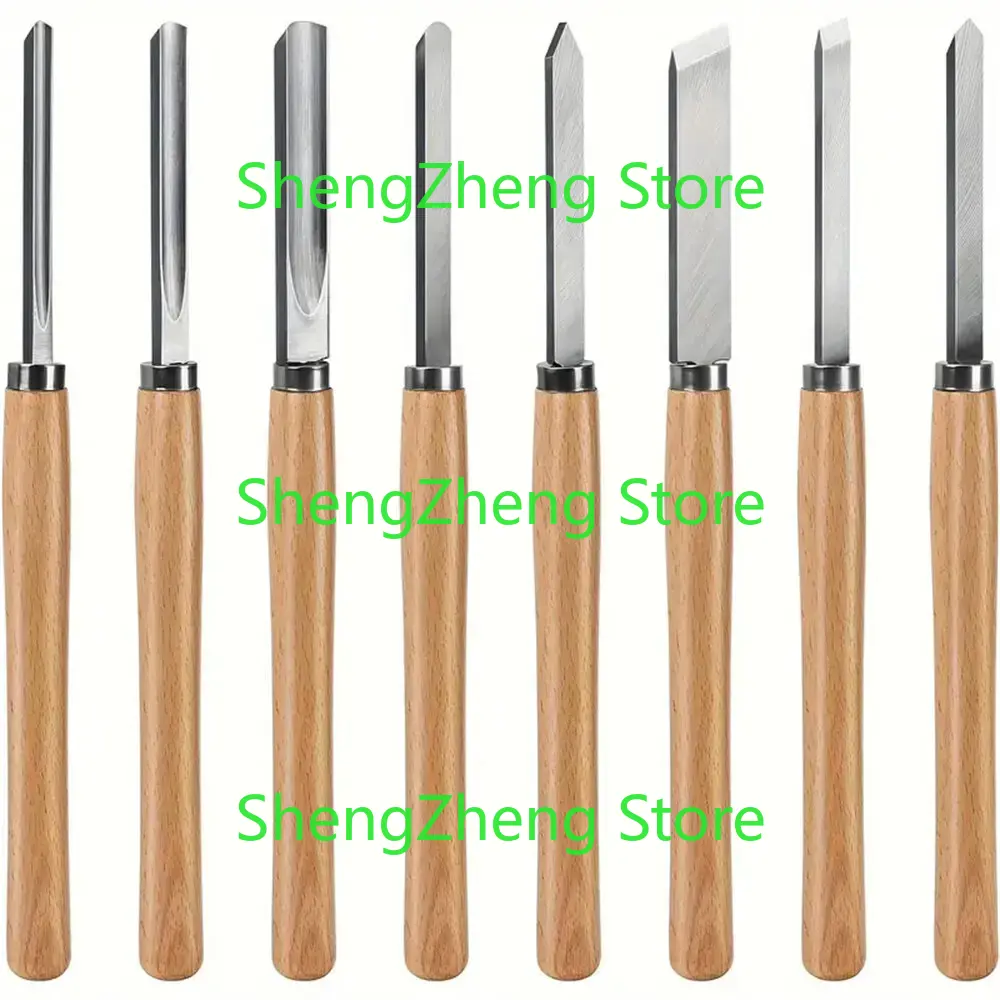 8Pcs Professional Wood Turning - Skew Chisel Wood ulasan dan harga