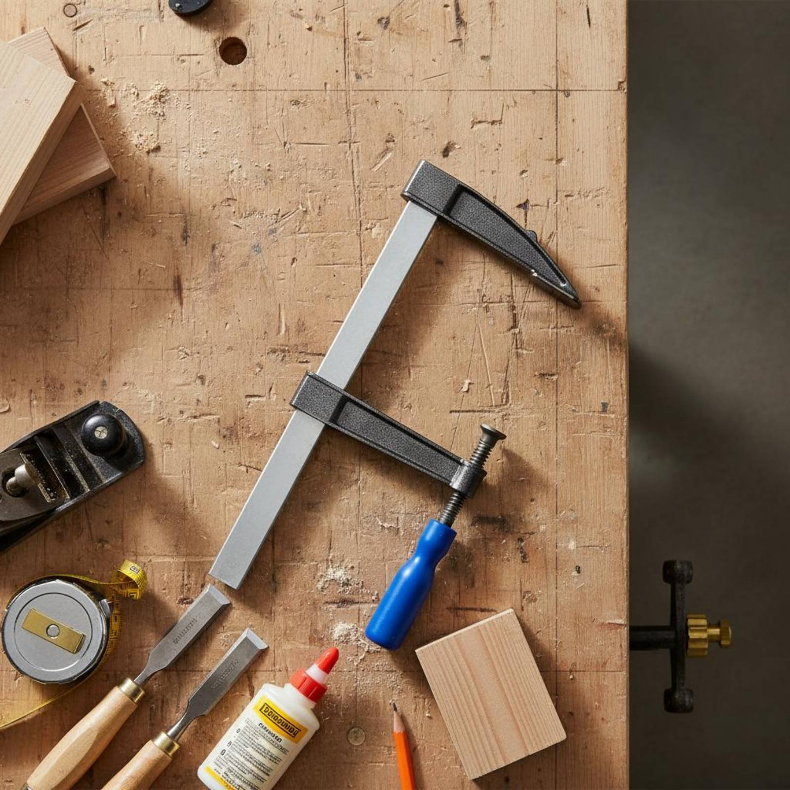F-Clamp Effortless Adjustment  - Woodworking Workshop ulasan dan harga