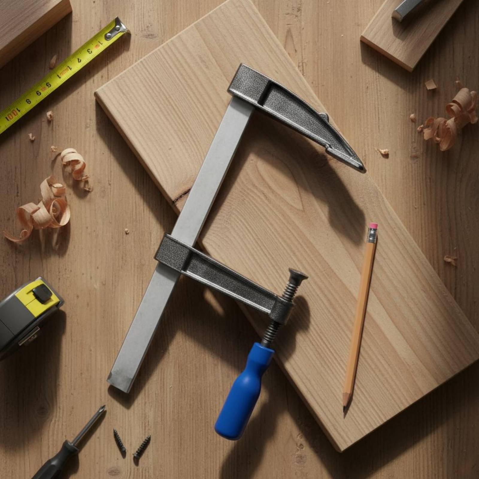F-Clamp Effortless Adjustment  - Woodworking Workshop ulasan dan harga