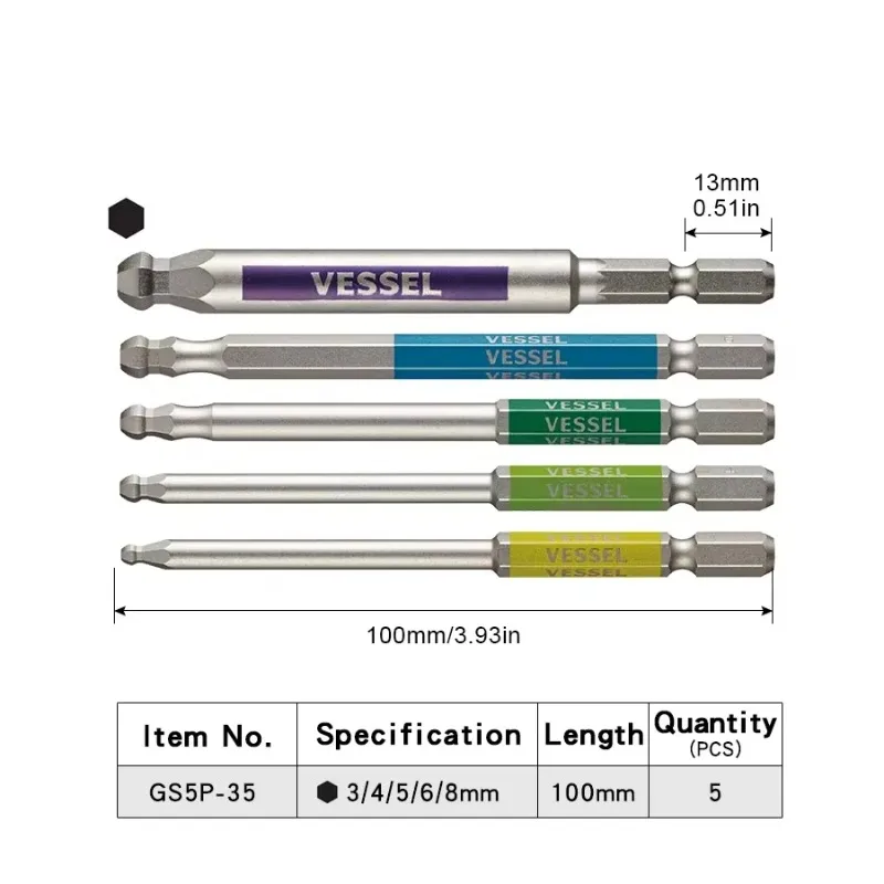 VESSEL JIS GSBP Series Bit Set - Woodworking In Japan ulasan dan harga