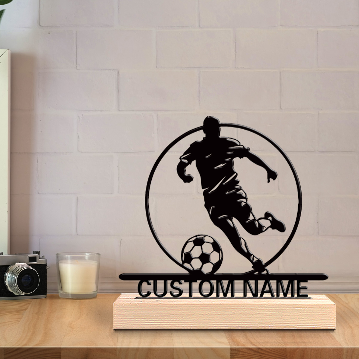 Custom Soccer Player Metal Sta - Woodworking Laser ulasan dan harga