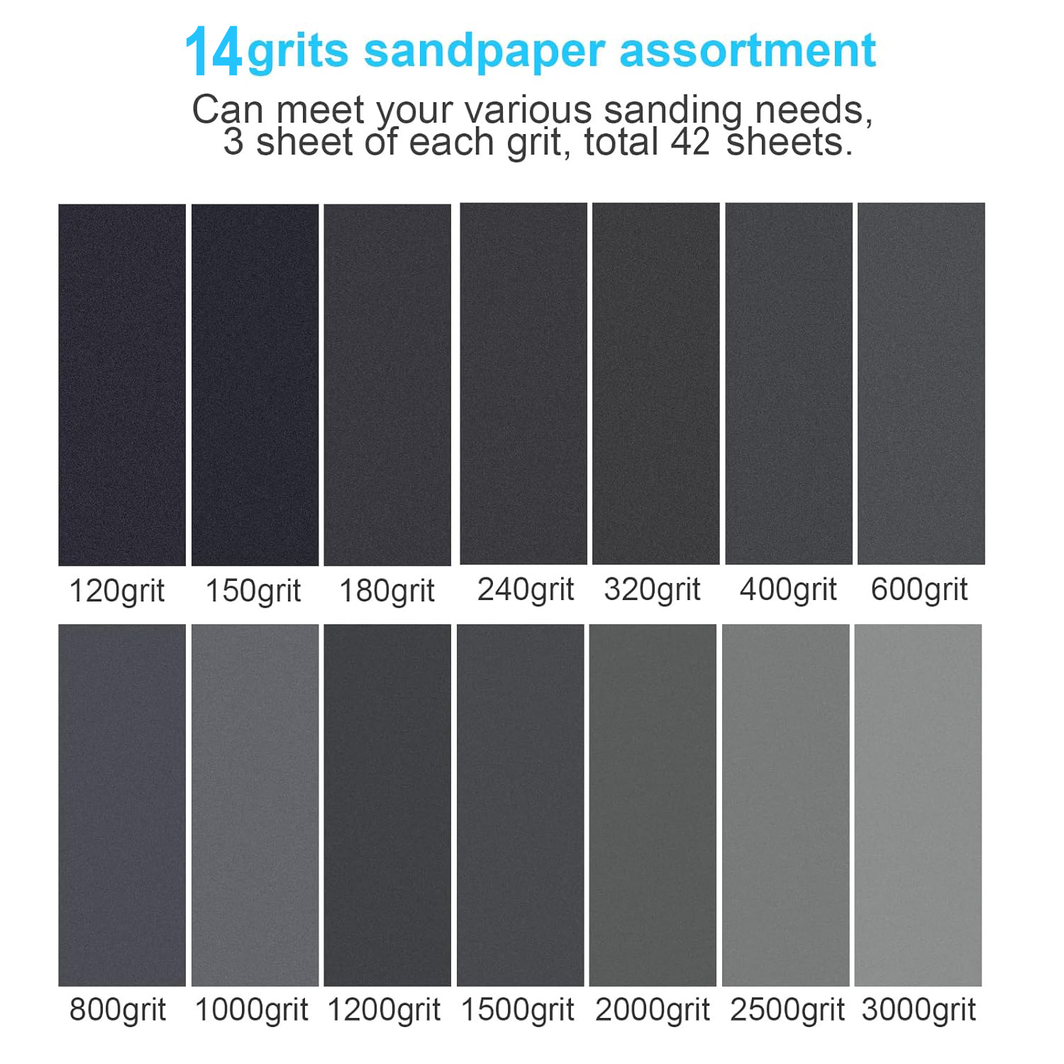 42Pcs Dry Wet Sandpaper Set, 1 - Woodworking Ideas ulasan dan harga
