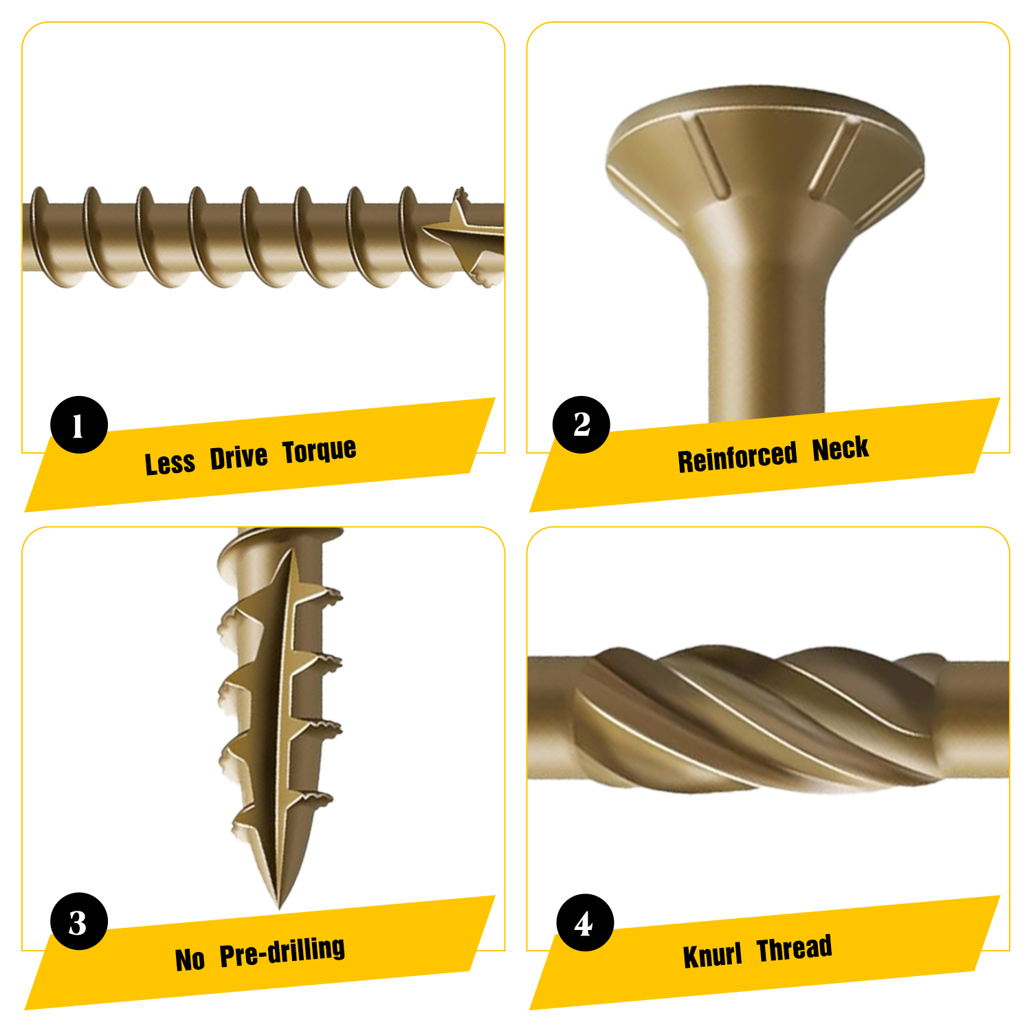 VKKM 70Pcs #10×4 Inch Golden T - Lumber Woodworking ulasan dan harga