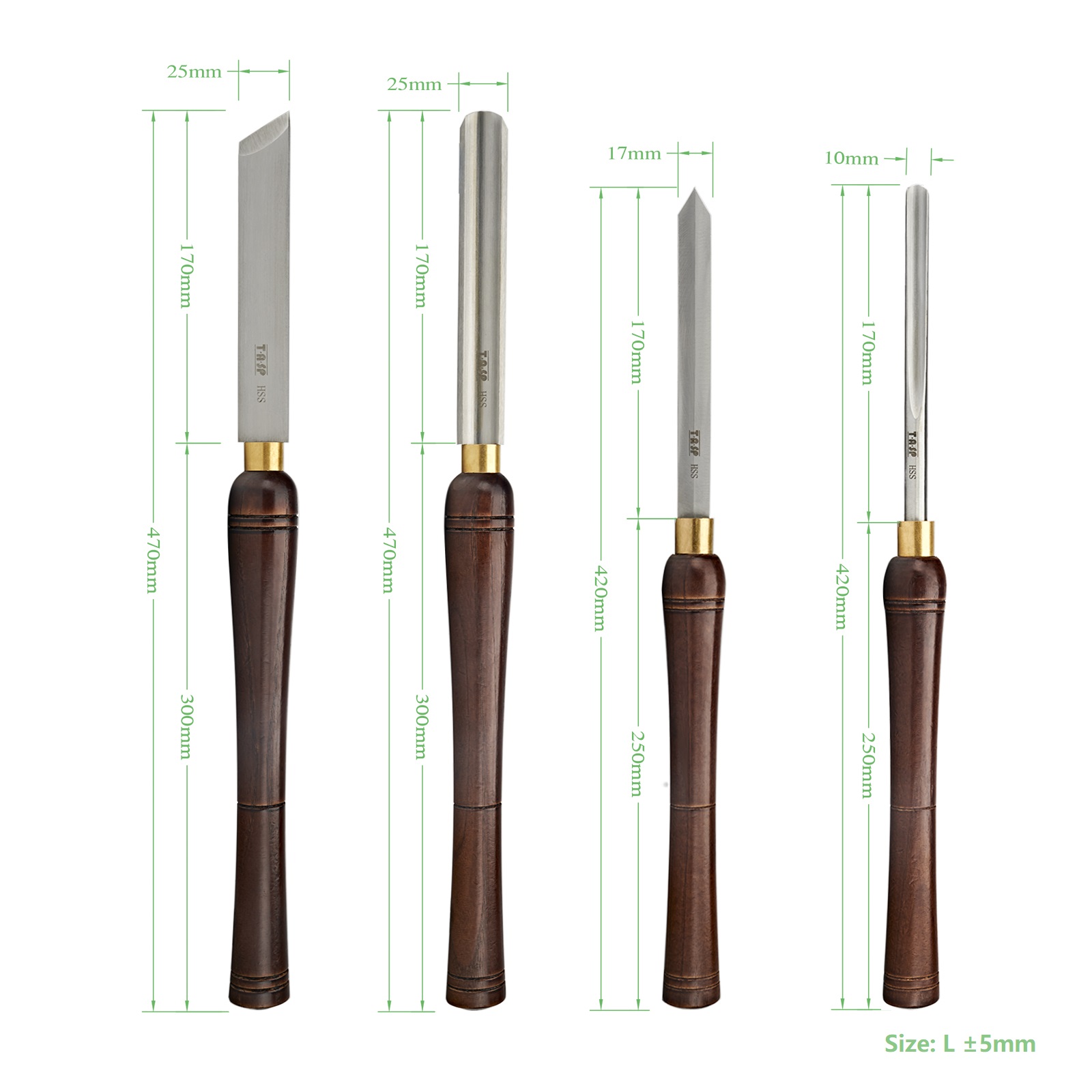 TASP 4pcs HSS Wood Turning Chi - Skew Chisel Wood ulasan dan harga