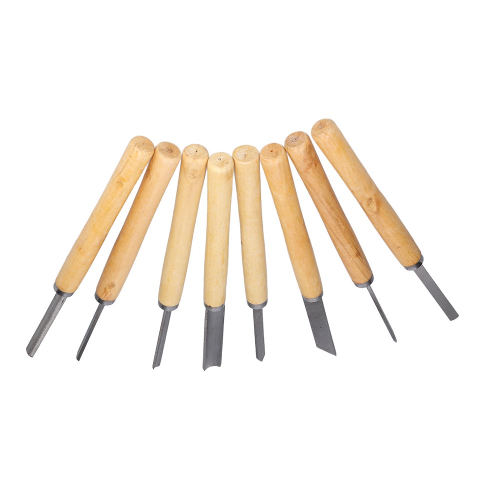 8PCS HSS Steel Wood Turning Ch - Skew Chisel Wood ulasan dan harga