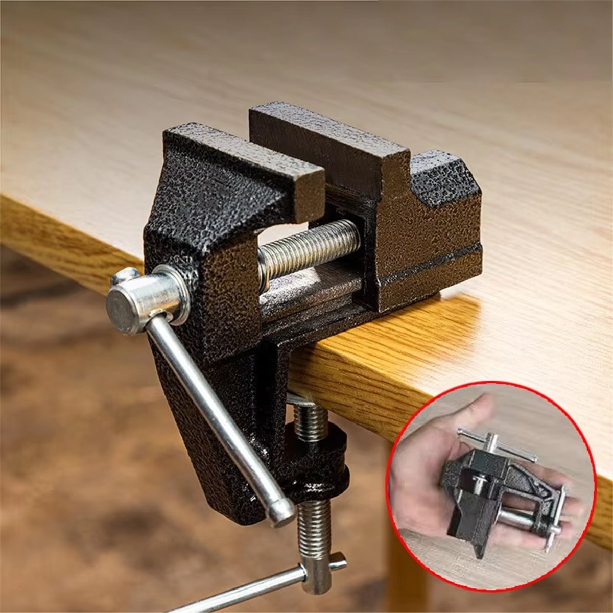 SDFC Mini Bench Vise Woodworki - Woodworking Clamp ulasan dan harga