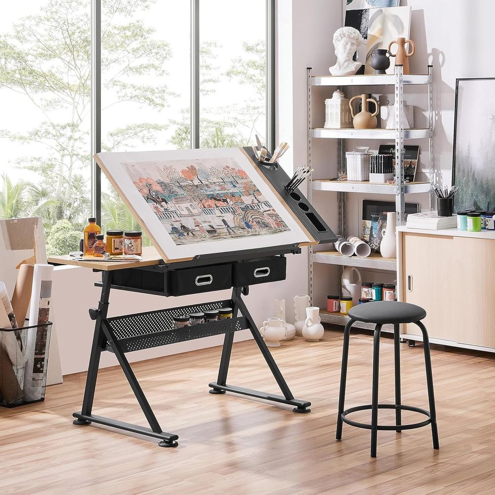 Height Adjustable Drating Tabl - Woodworking Table ulasan dan harga