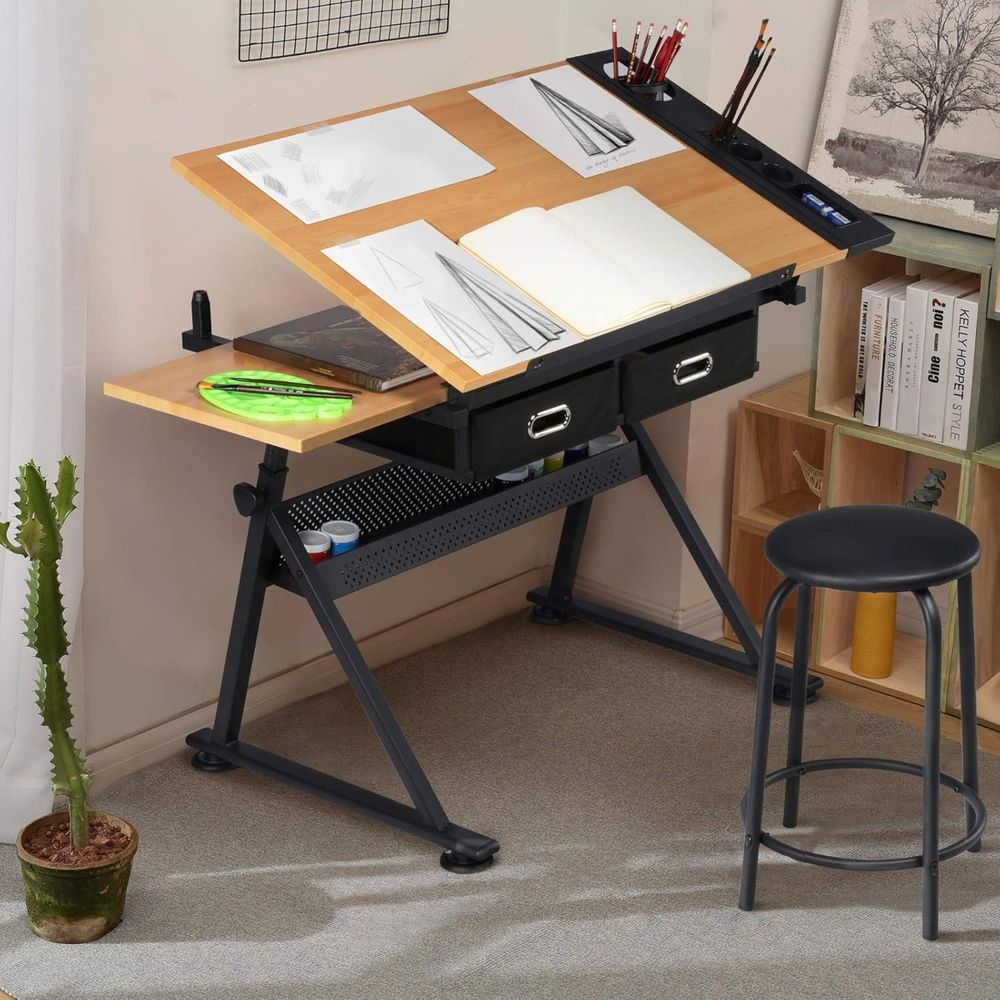 Height Adjustable Drating Tabl - Woodworking Table ulasan dan harga